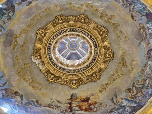 Ceiling in the Pope St. John Paul II Chapel at St. Peter Basilica