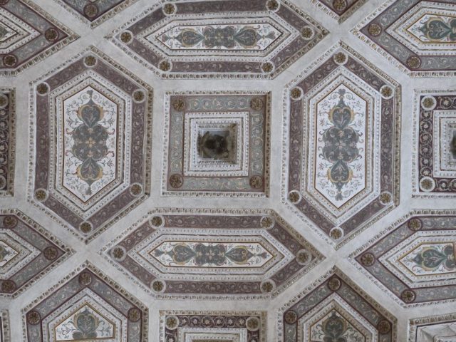Sacristy ceiling at the basilica and convent of the Abbey of St. Benedict in Polirone