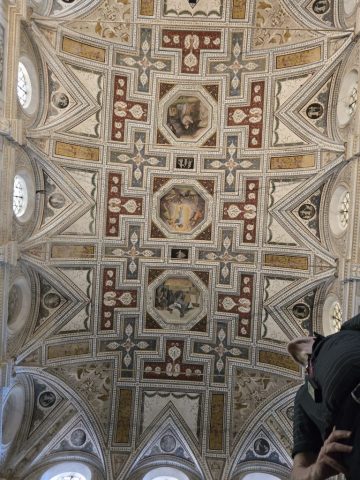 Ceiling in the basilica and convent of the Abbey of St. Benedict in Polirone