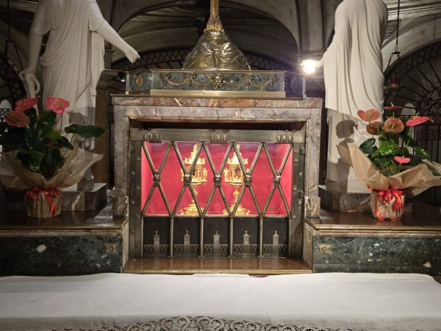 Chalices of Christ's Precious Blood brought by St. Andrea