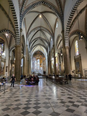 Main nave of Santa Maria Novella in Florence