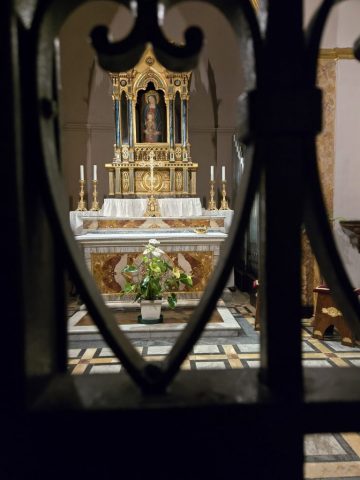 Side altar in the Church of St. Mary Major, Alatri.
