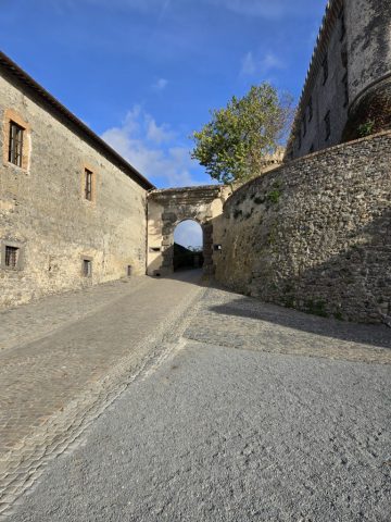 Pathway up to the main door to Bracciano Castle