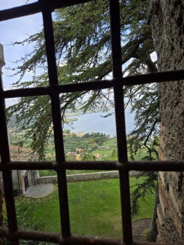 Looking out from with Bracciano Castle