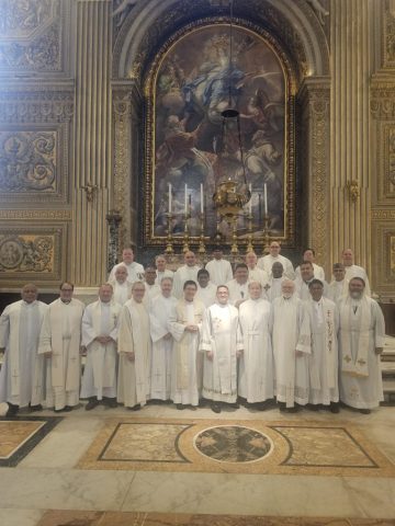 After Mass photo in the Chapel of the Immaculate Conception at St. Peter Basilica - Rome