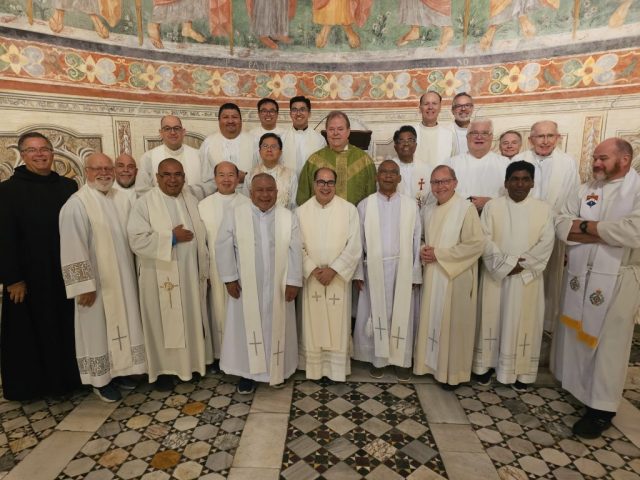 My classmates and me following Mass at the Basilica of St. Clement